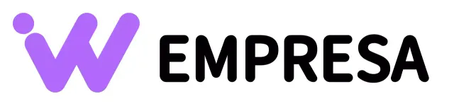 Logotipo de empresa con un sencillo alfabeto negro