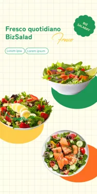 Negozio di insalate verdi e fresche