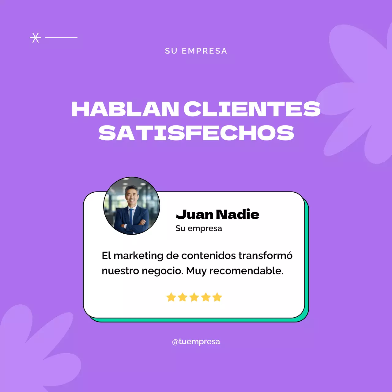 Publicidad moderna de marketing de contenidos en negro y morado
