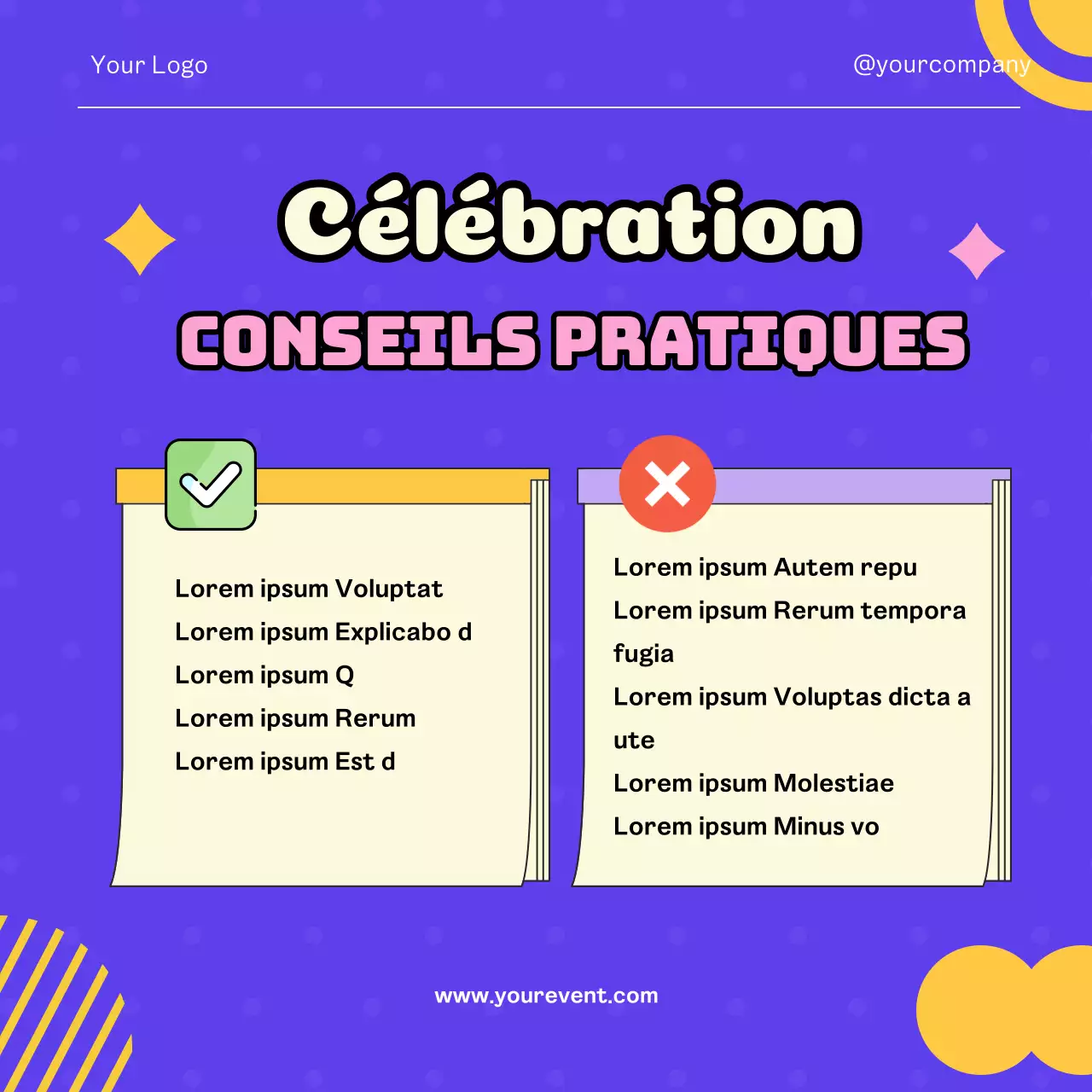 Publicité pour la saison des remises de diplômes en bleu et jaune