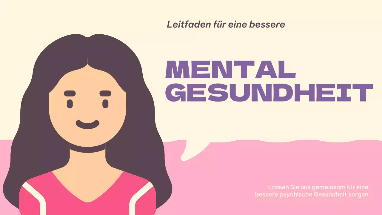 Rosa Einfacher Leitfaden für psychische Gesundheit