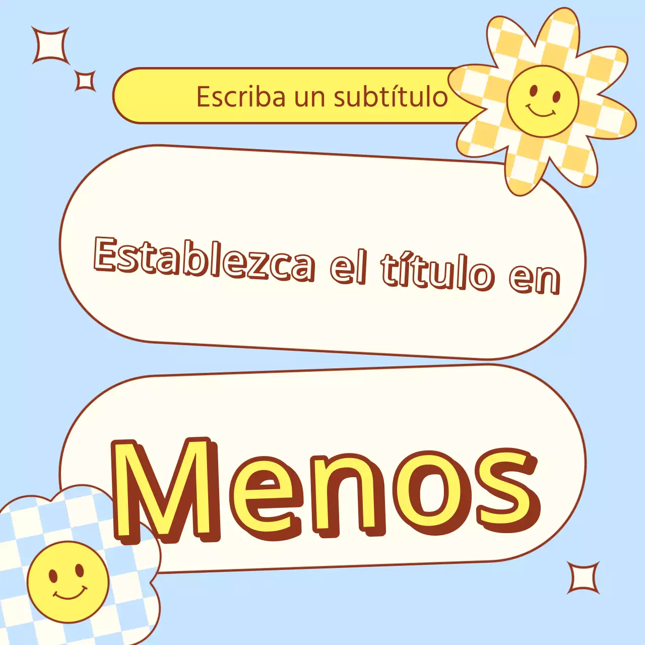 Anuncio primaveral en miniatura en amarillo y azul claro