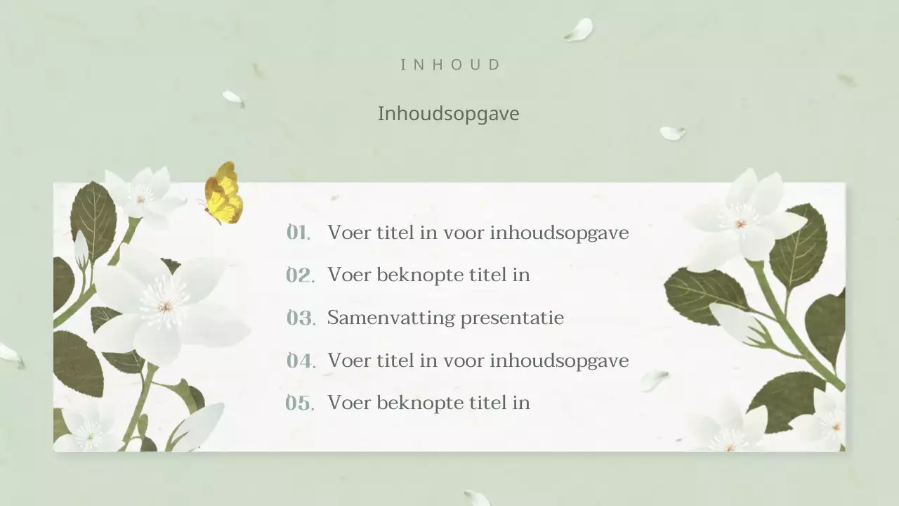 Oriëntaalse witte bloem plan voor eenjarigen