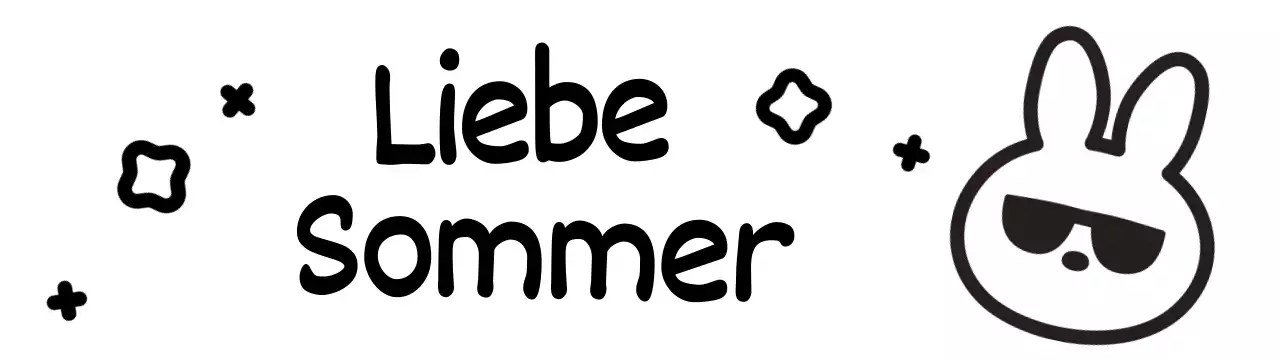 Hase mit niedlicher handgeschriebener Sommersonnenbrille