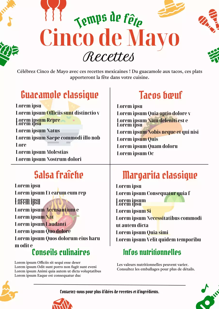 Recettes de base blanches pour Cinco de Mayo