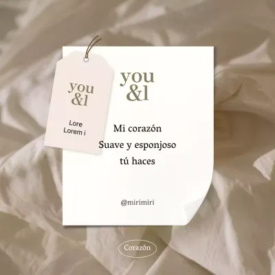 Nota sentimental sencilla en beige y marrón para fomentar las confesiones