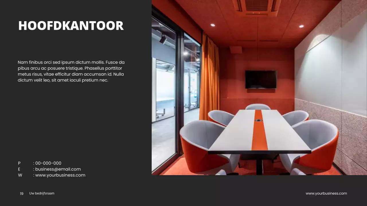 Grijs Oranje Minimaal Schoon Project Pitch Deck Voorstel