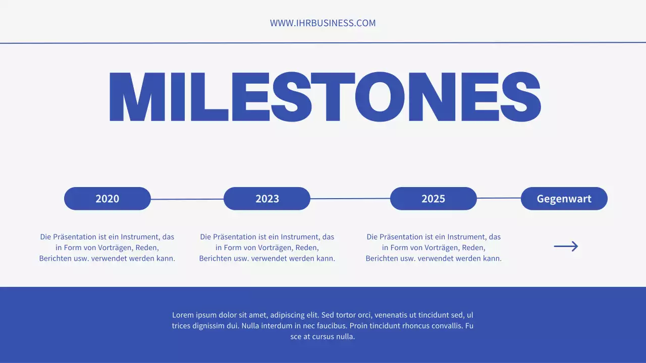 Blue Minimal Business Einführung des Unternehmens