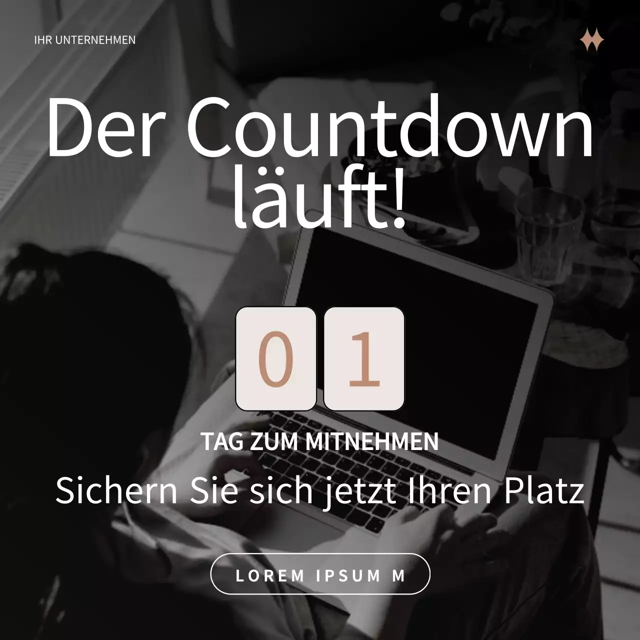 Schwarze und beigefarbene moderne Content-Marketing-Werbung