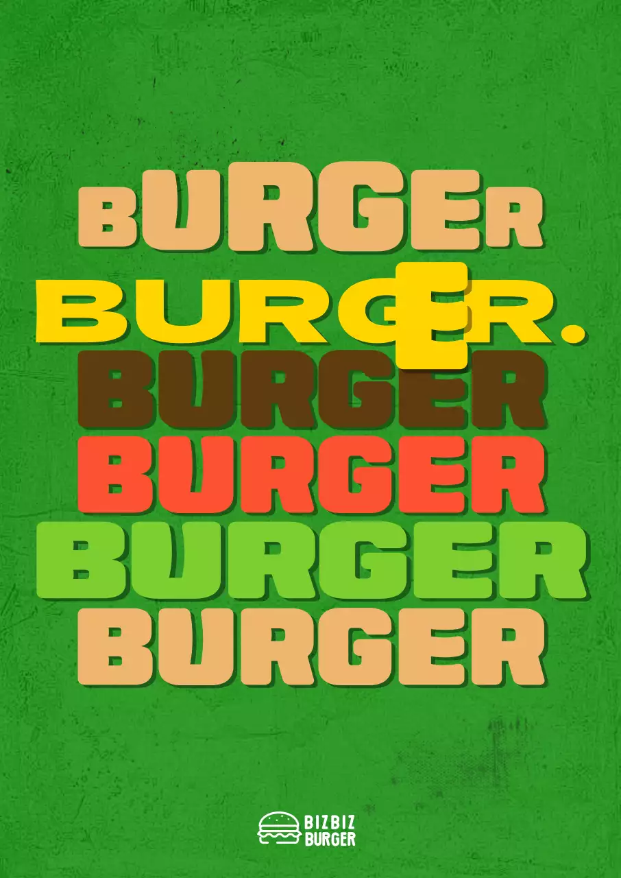 Hamburger-Poster nach amerikanischer Art