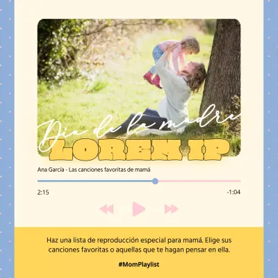 Purple and Yellow Simple Mother's Day Playlist Publicidad