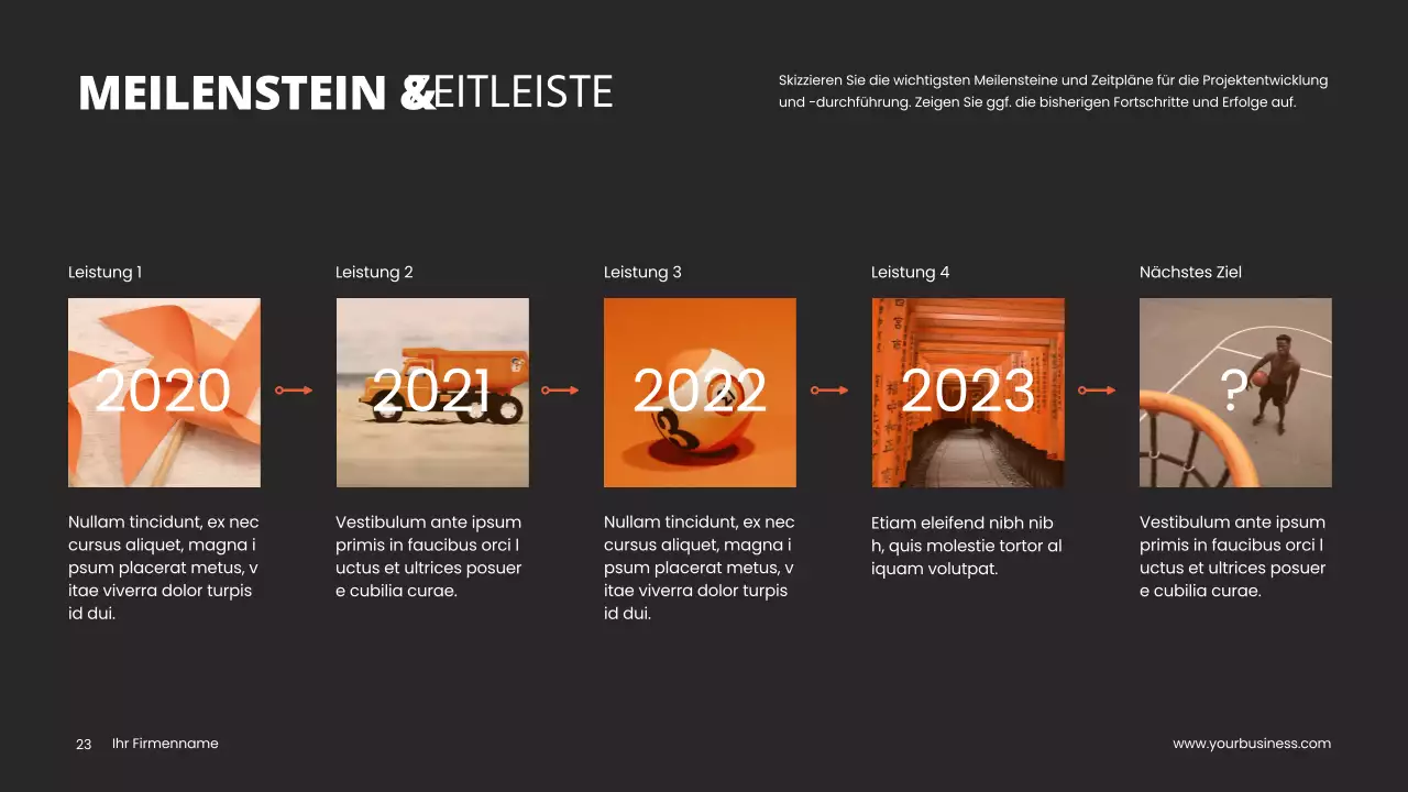 Grau Orange Minimal Sauber Projekt Pitch Deck Vorschlag