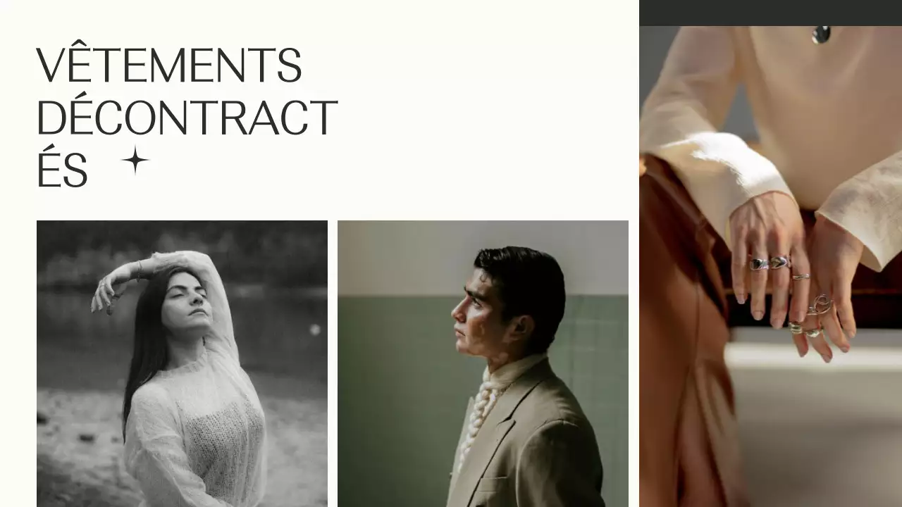 Beige et noir Marque de mode élégante Produit Pitch