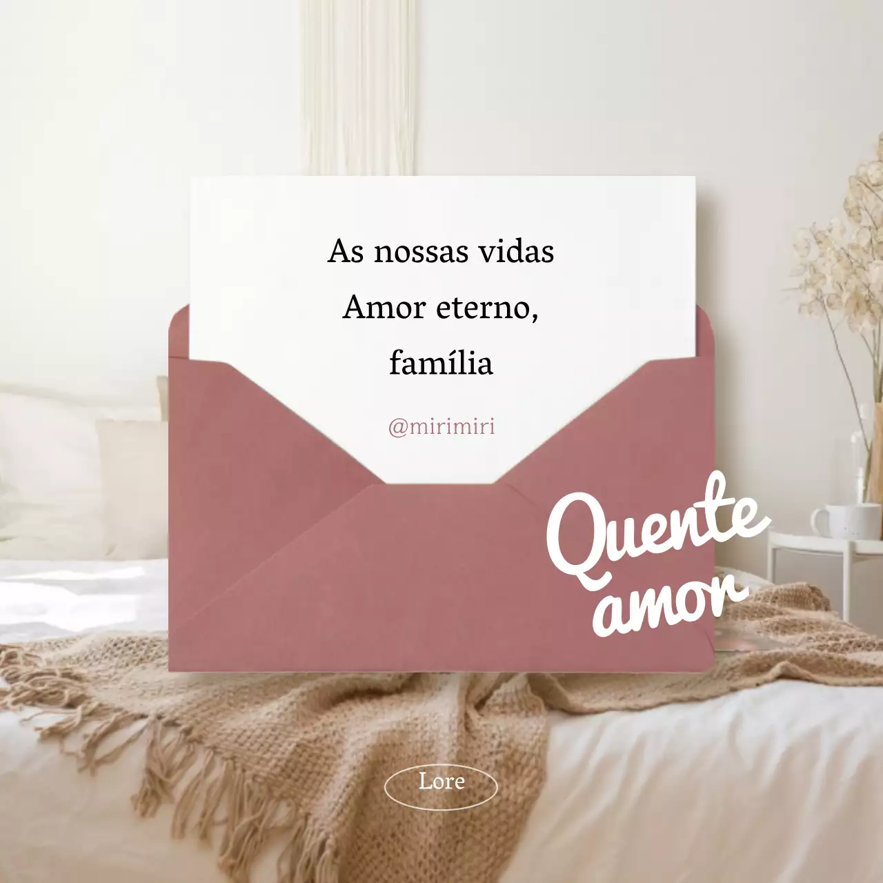 Promover uma carta sentimental vintage em marfim e castanho