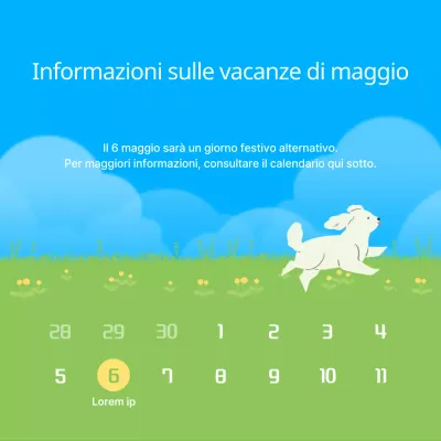 Guida ai giorni festivi alternativi alla primavera della natura, in blu e verde