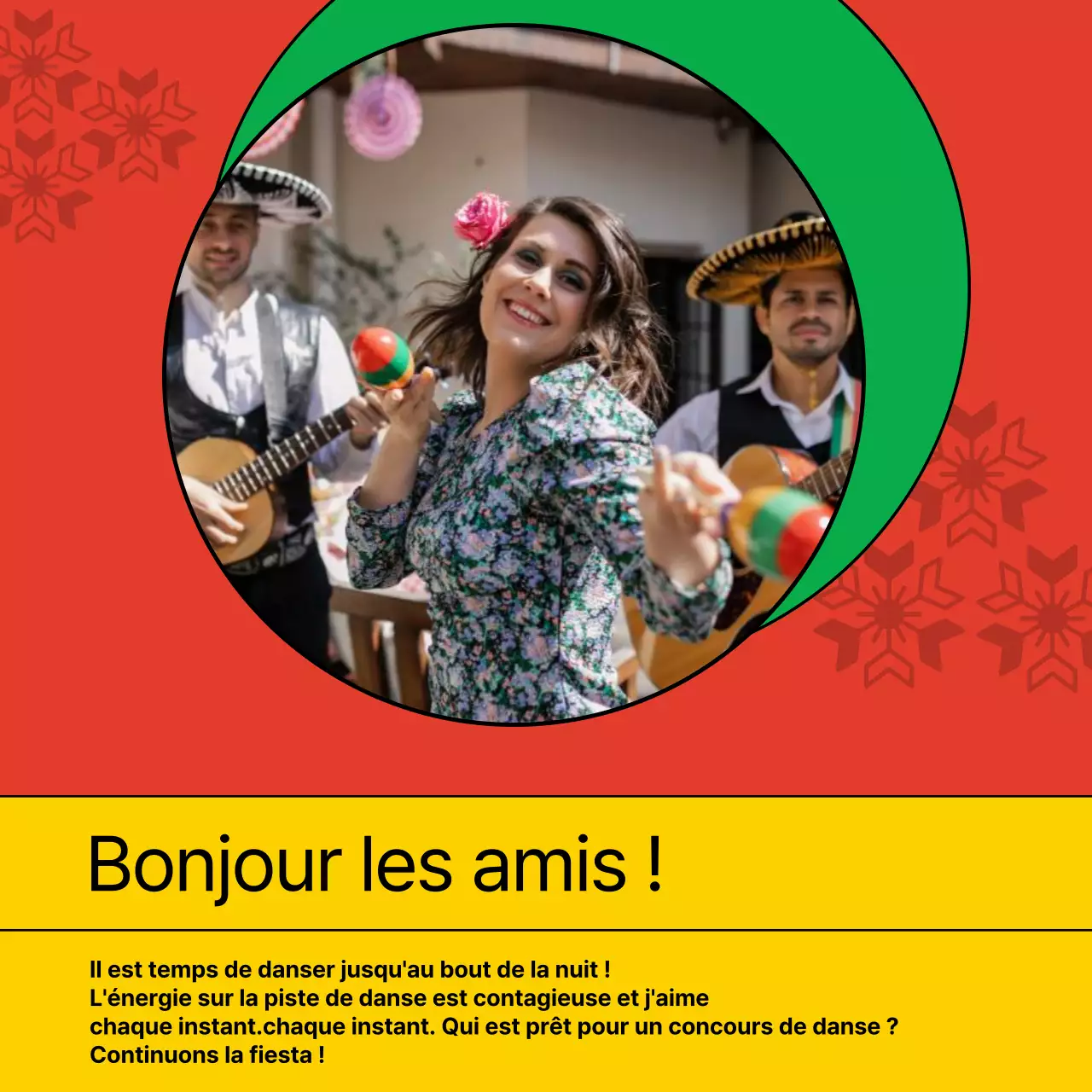 Tendance rouge et verte Publicité Cinco de Mayo