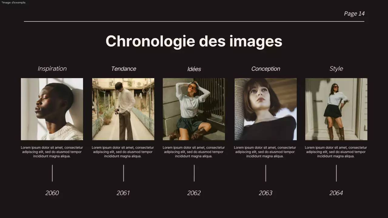 Pages de présentation des tendances beige et noir avec différentes mises en page Product Pitch