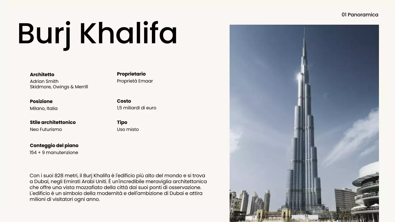 Relazione architettonica minimale in bianco e nero