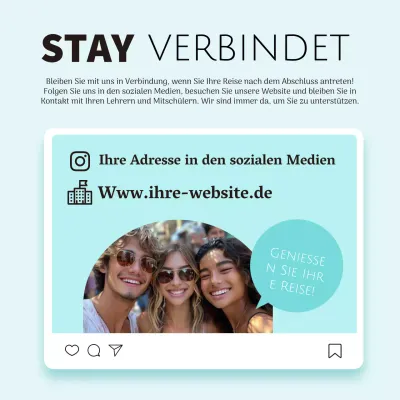Kontaktinformationen der Sky blue Simple School Hinweis