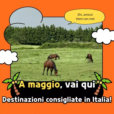 Destinazioni nazionali arancioni e verdi da esplorare