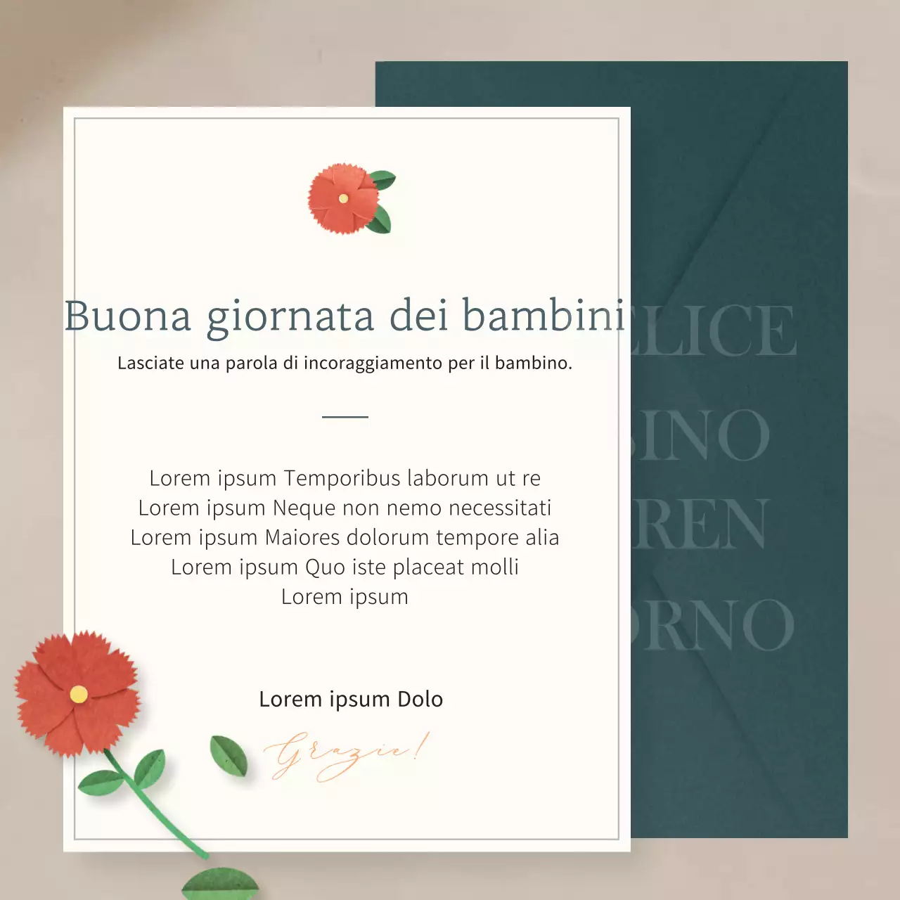 Una moderna collezione di biglietti di ringraziamento in beige e blu marino