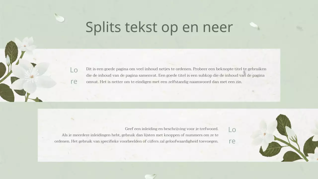 Oriëntaalse witte bloem plan voor eenjarigen