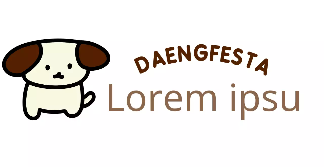Festival de cachorrinhos fofos e engraçados com ilustrações de cachorrinhos e texto curvo