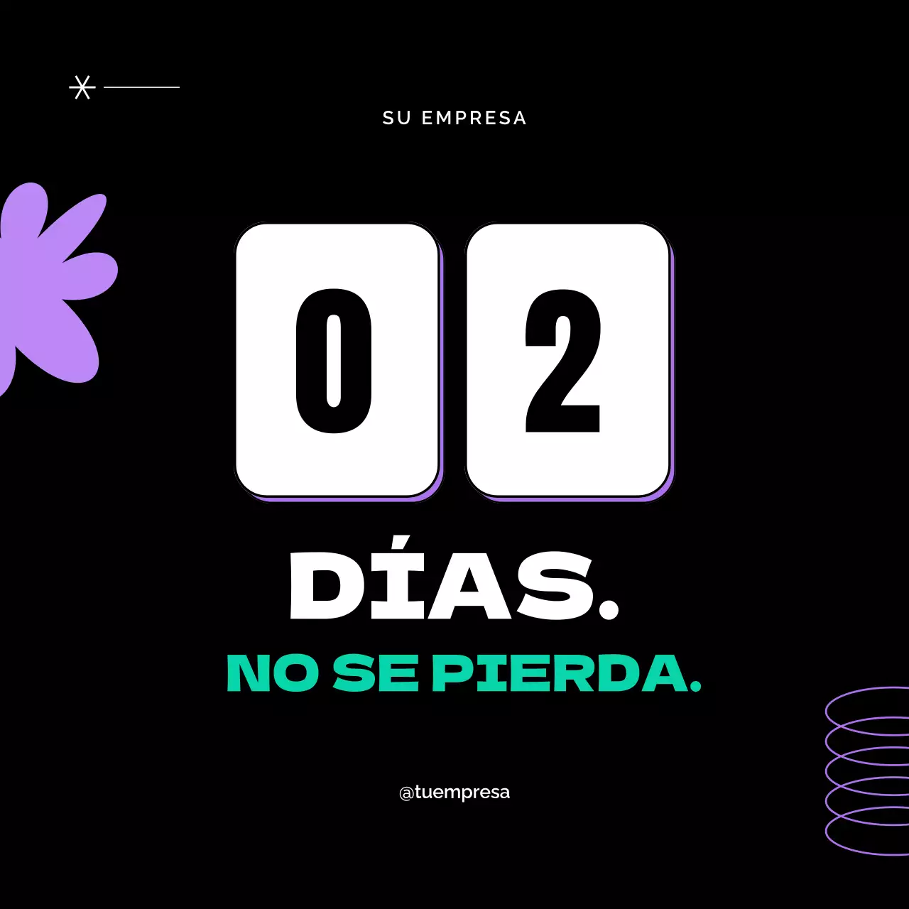 Publicidad moderna de marketing de contenidos en negro y morado