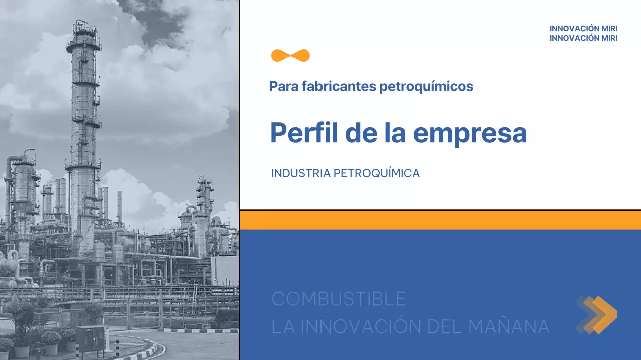 Un sencillo membrete de empresa industrial pesada en azul y amarillo