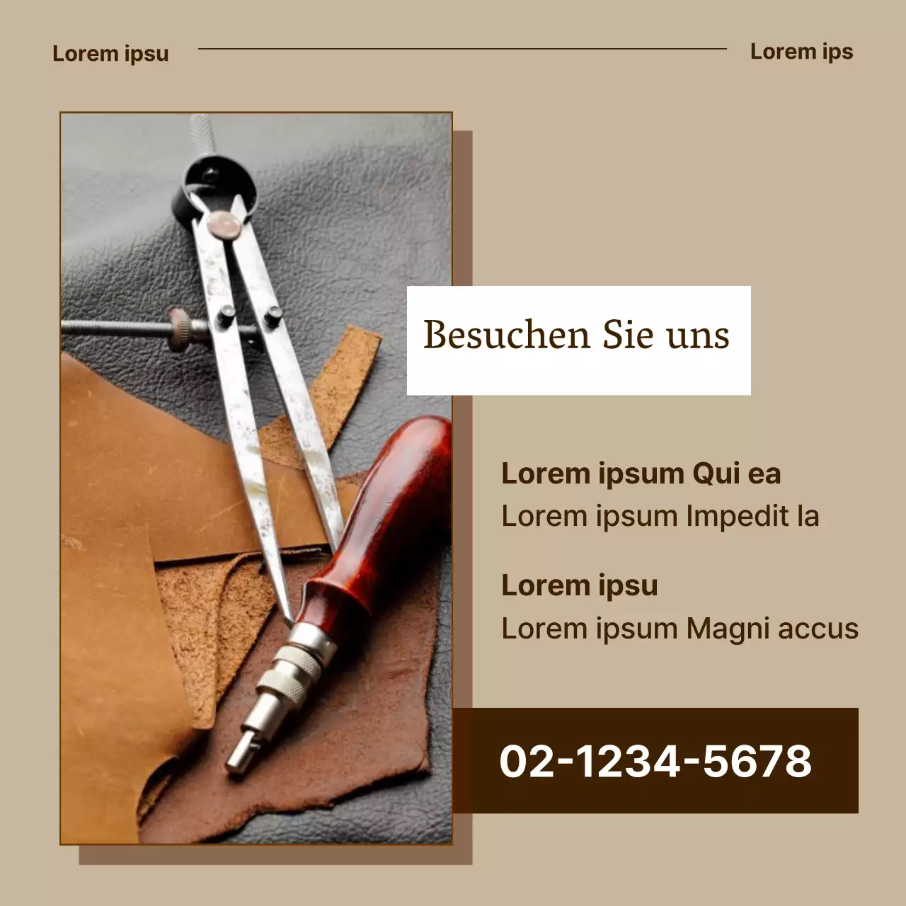 Ein Leitfaden für die klassische braun-weiße Lederarbeitermarke