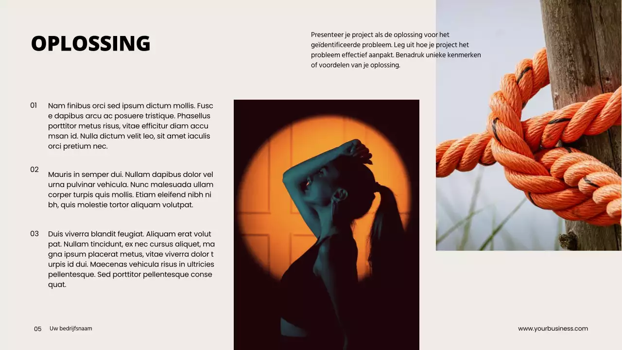 Grijs Oranje Minimaal Schoon Project Pitch Deck Voorstel