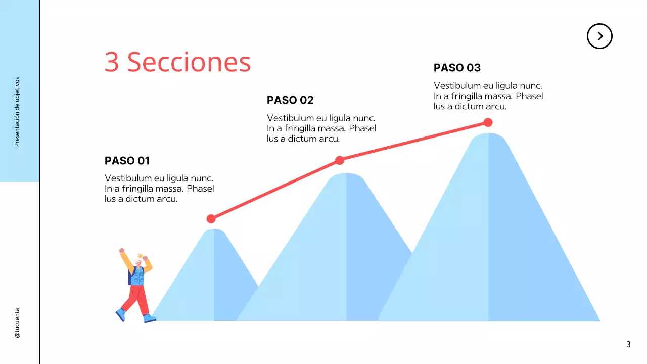 Sky Blue Presentación de objetivos sencillos para la estrategia empresarial
