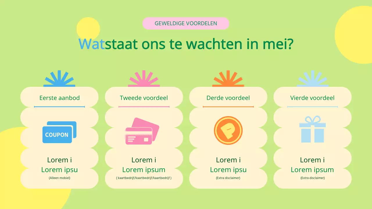 Promoot de Geel en Groen Maand van het Huis Cadeauverkoop