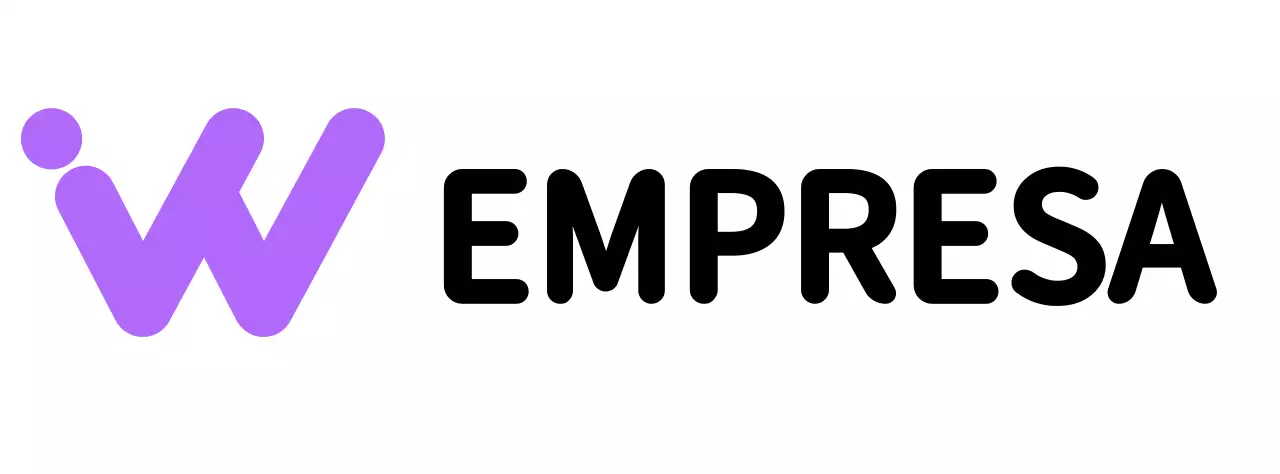 Logotipo de empresa con un sencillo alfabeto negro