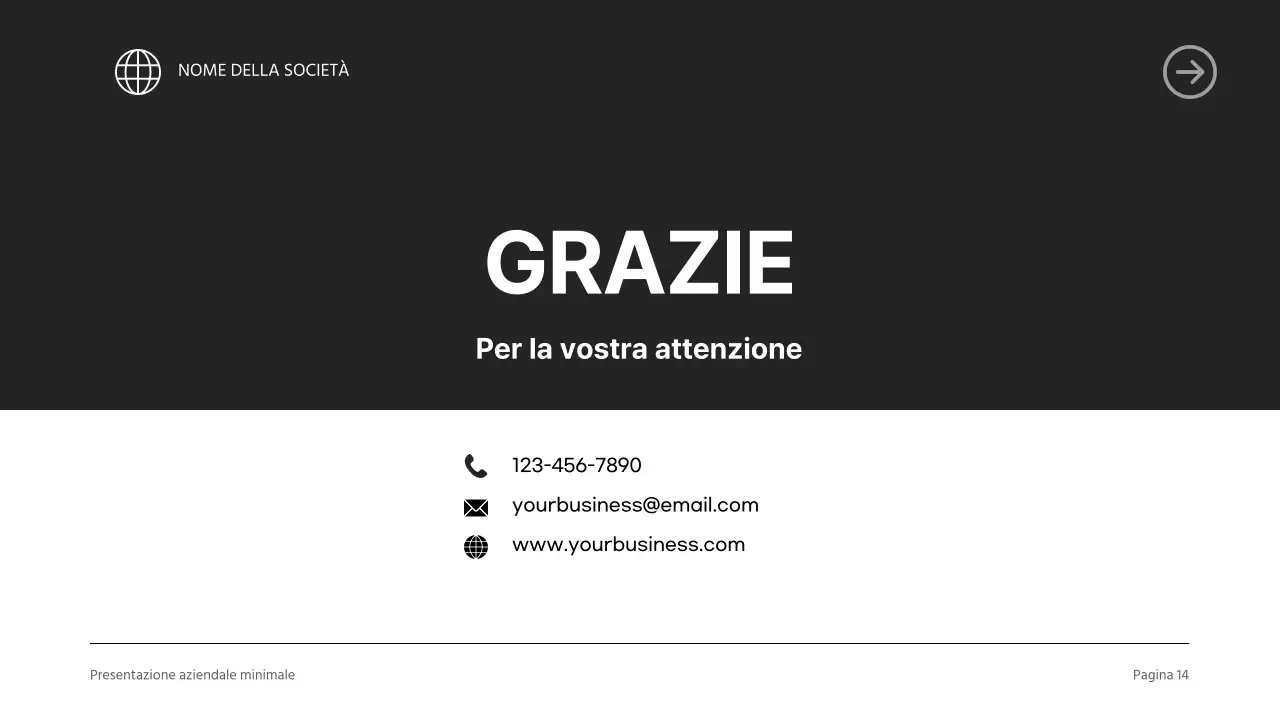 Introduzione aziendale moderna in bianco e nero