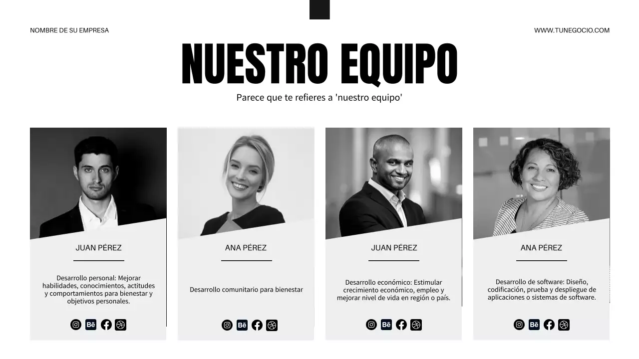 Estrategia empresarial minimalista en blanco y negro