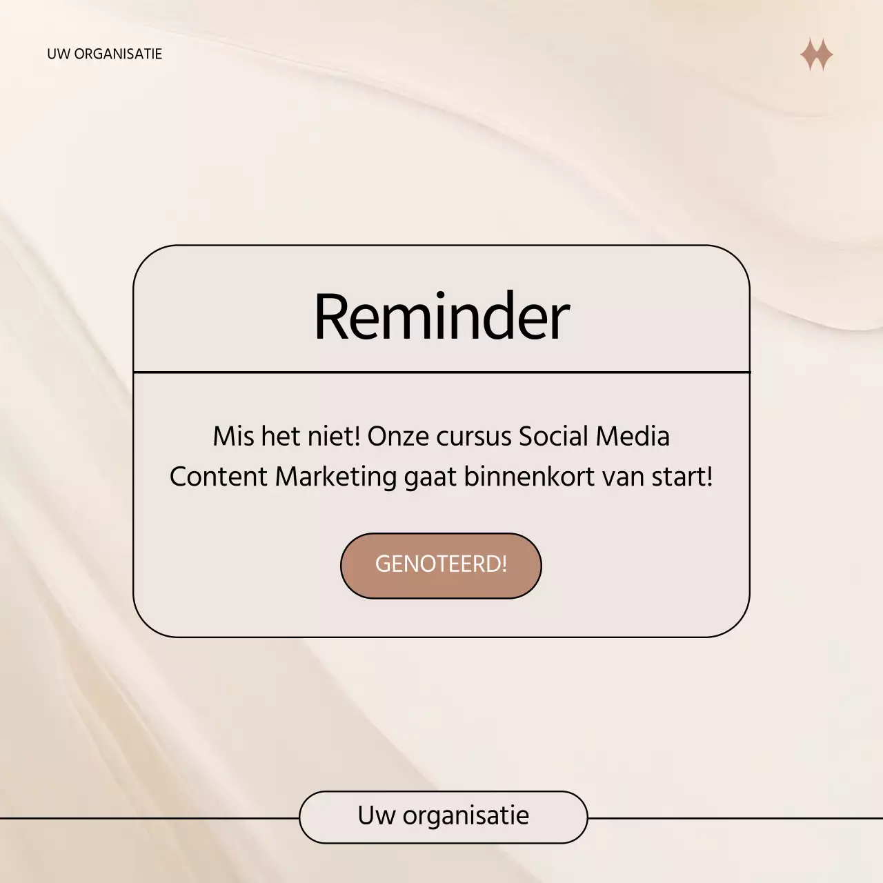 Zwart en beige moderne contentmarketingreclame