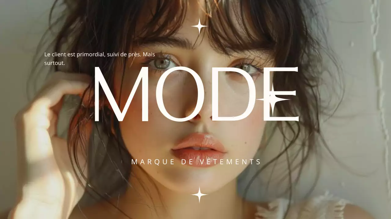 Beige et noir Marque de mode élégante Produit Pitch