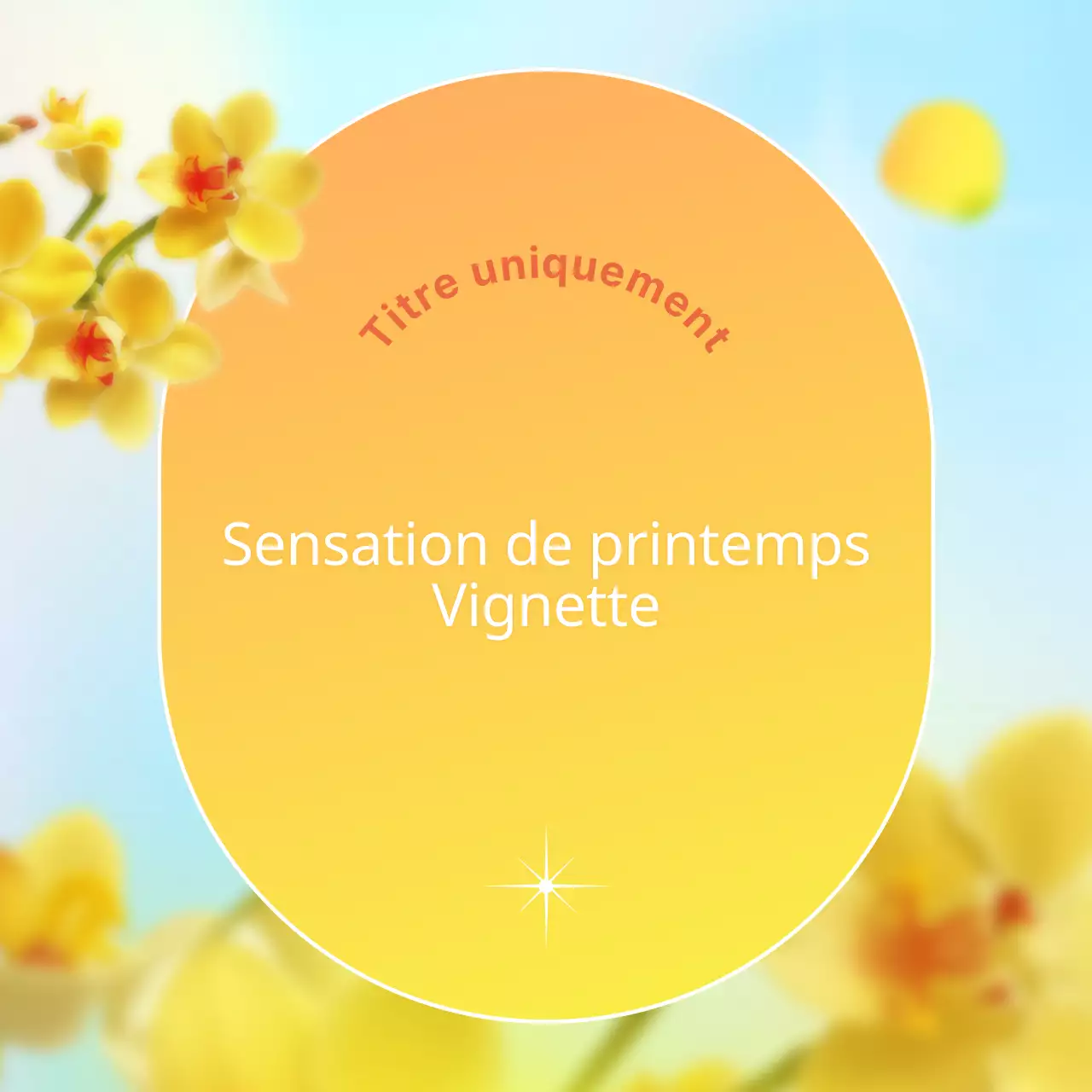 Couverture d'arrière-plan de printemps de style tropical en bleu clair et jaune