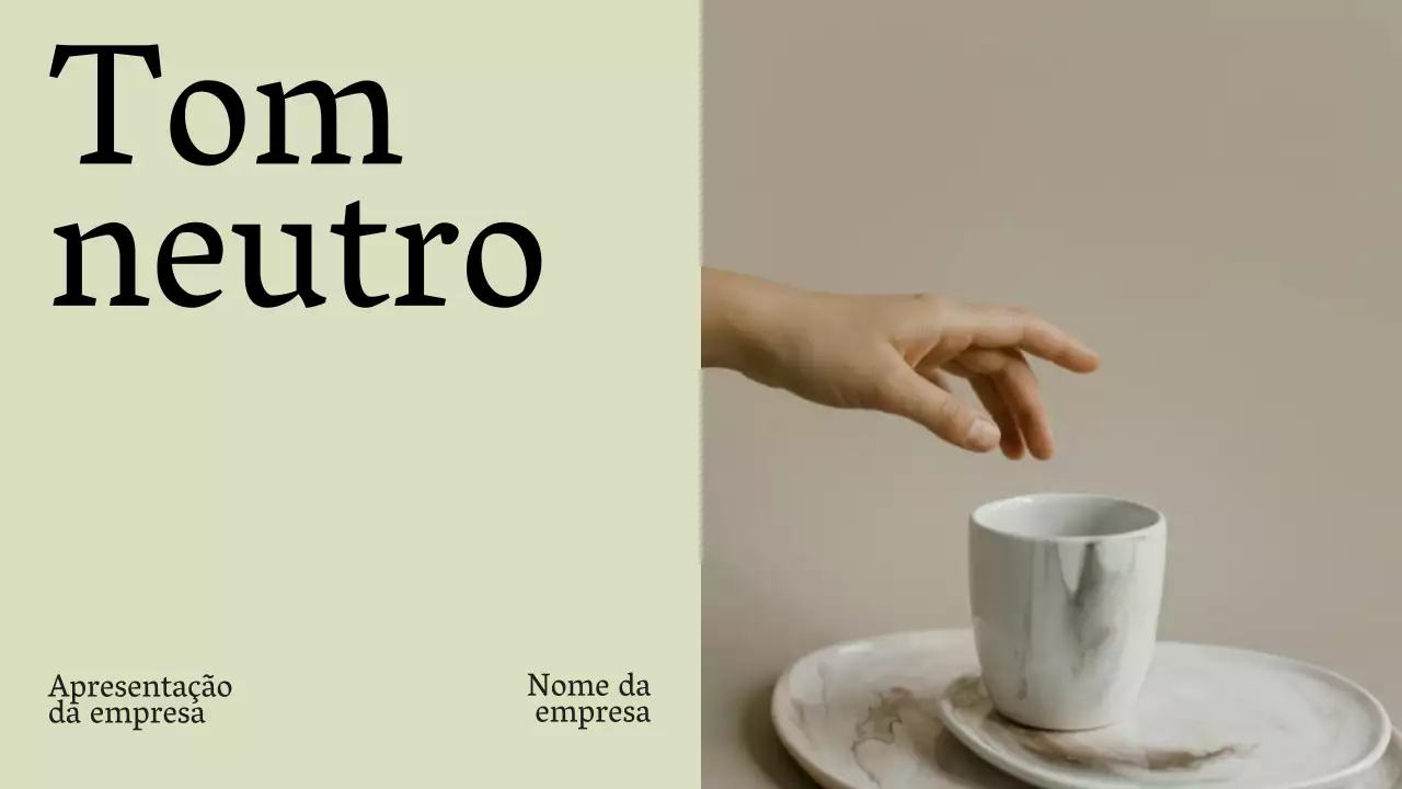 Apresentação da empresa Bege Minimal Business