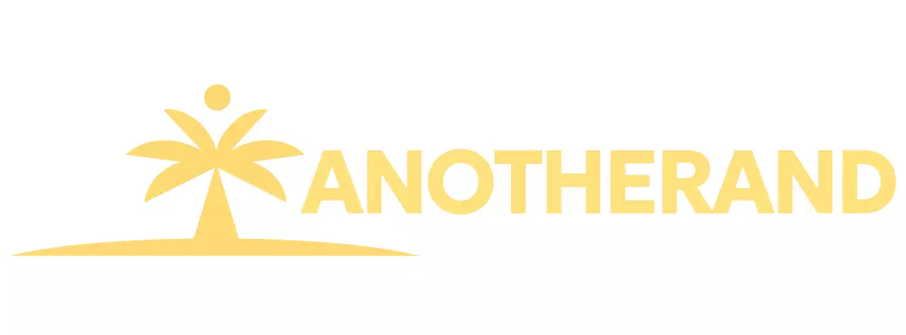 Briefpapierentwurf mit einer Insel mit Palmen