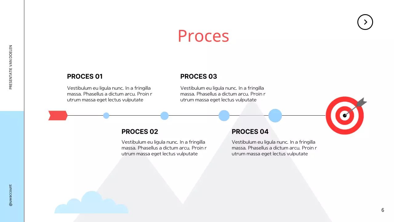 Sky Blue Eenvoudige Doelen Presentatie voor Bedrijfsstrategie