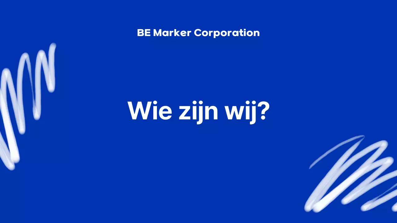 Blue Modern Marker Bedrijf Introductie