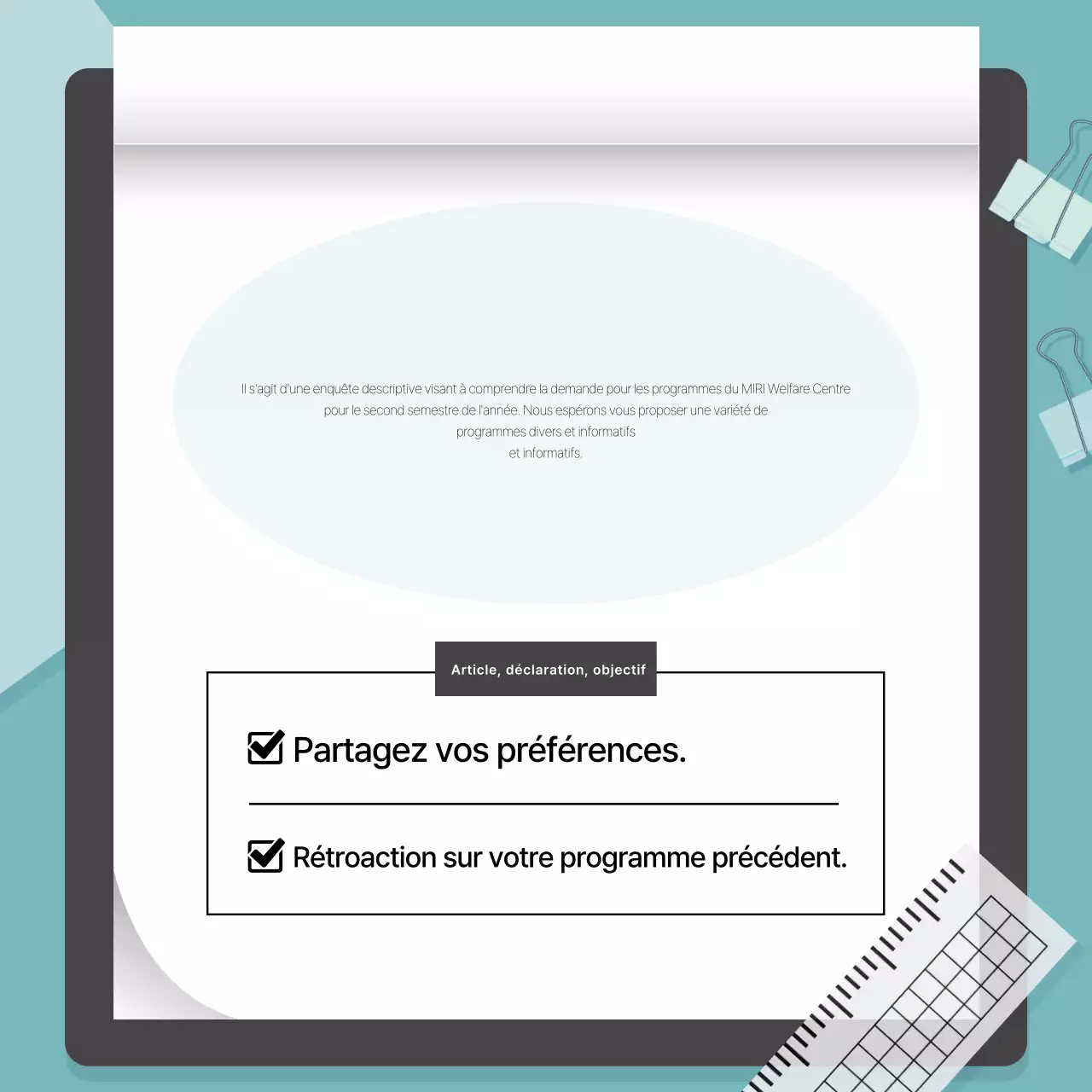 Enquête sur le programme institutionnel moderne en mint et gris