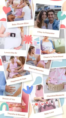 Pink Modern Baby Invitation Instagram Post