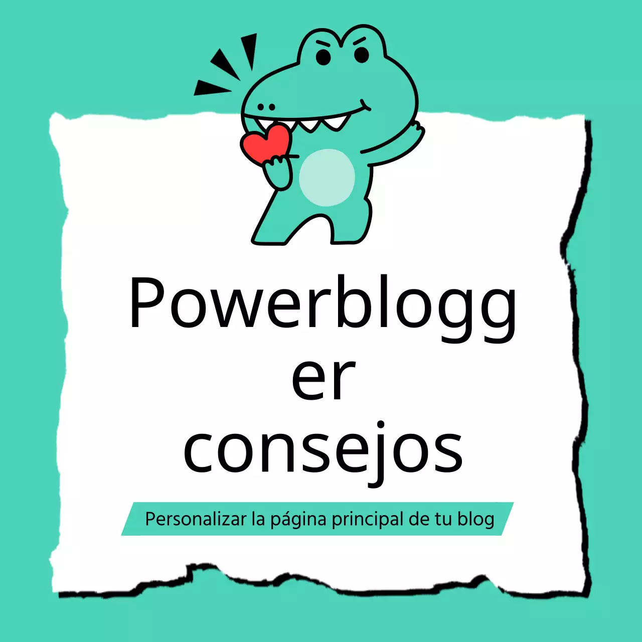 Sencilla entrada de blog en miniatura en color menta y negro