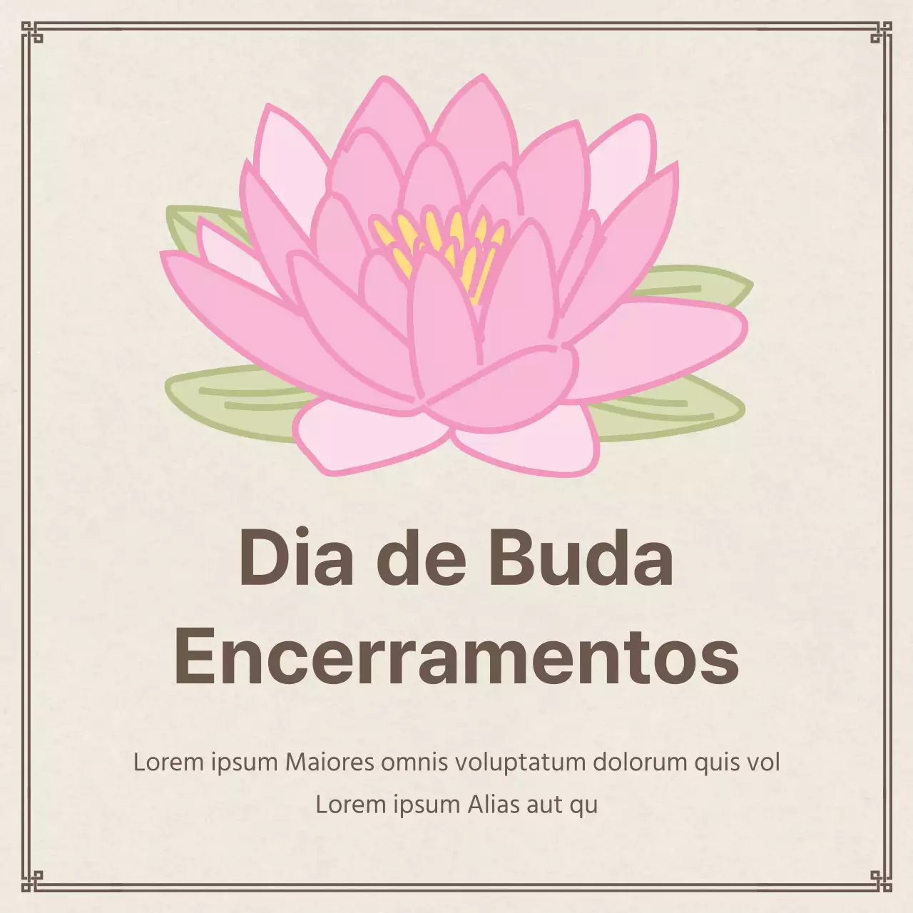 Um elegante poste de fecho para o Dia de Buda em rosa e marfim