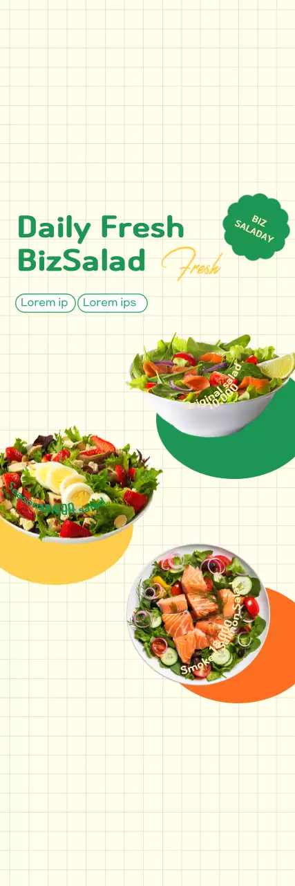 Green, fresh, and crisp salad shop