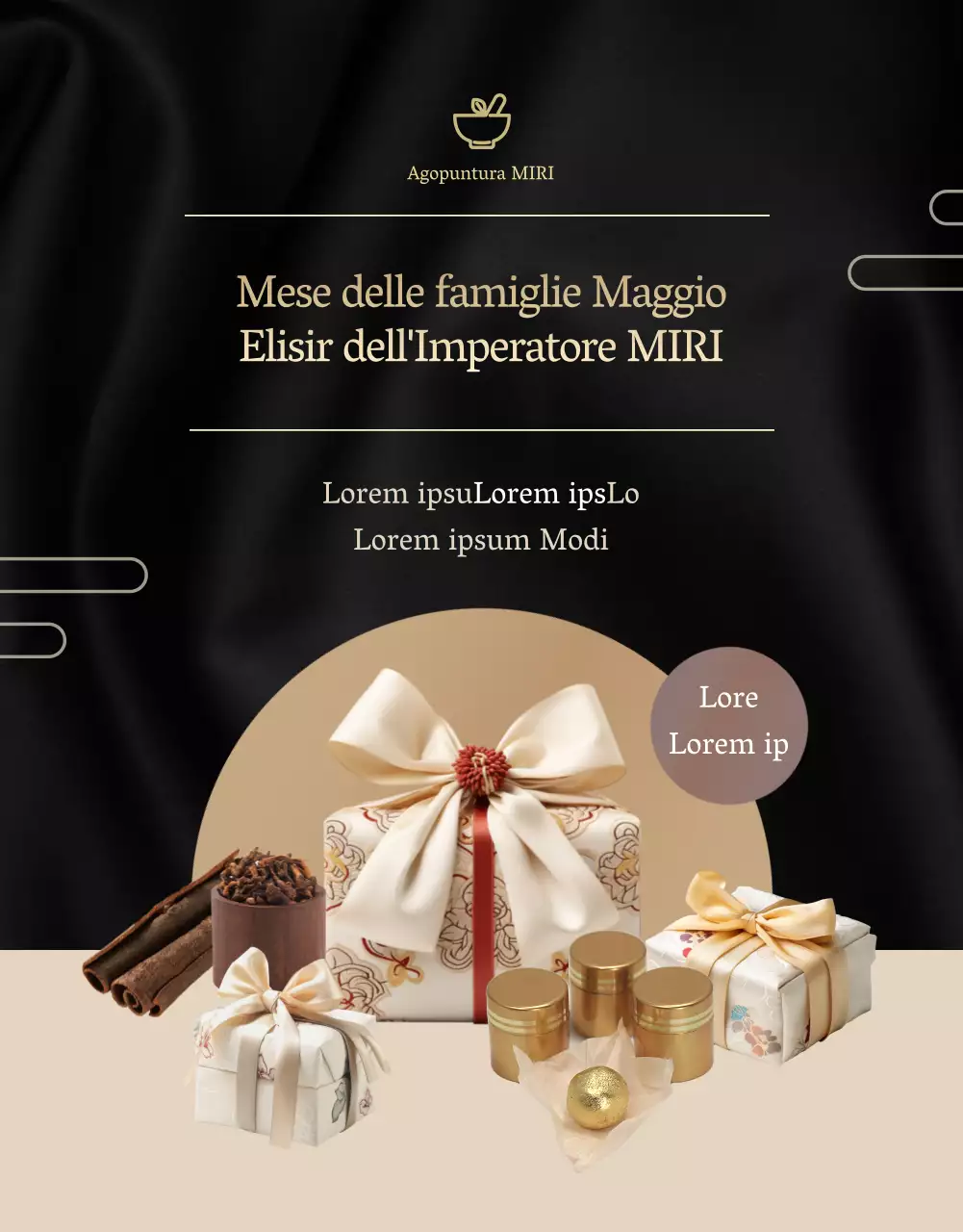 Guida ai regali di medicina erboristica tradizionale cinese per la festa della mamma in nero e oro