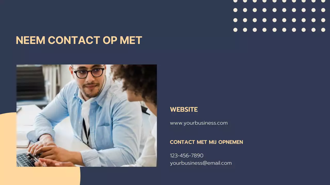 Blauw en Beige Modern Vastgoed Voorstel